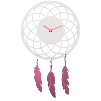 Horloge murale blanche Dreamcatcher