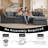 140" Boneless L-Shaped Modular Sectional Sofa with Ottoman, 4 Seat Corduroy Cloud Couch for Living Room, No Assembly Required-1782611052-1782611043