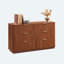 Commode 6 tiroirs, commode courbée moderne de 55 po de largeur, meuble télé, organisateur de tiroir en bois-1156321954
