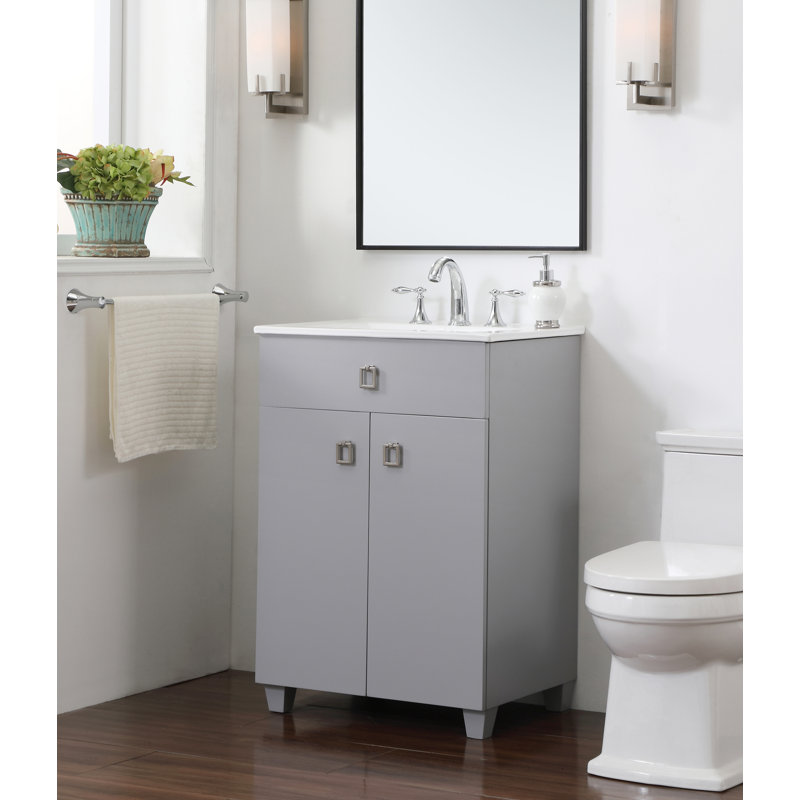 Ensemble de meuble-lavabo simple 24 po Breitkoff, Gris