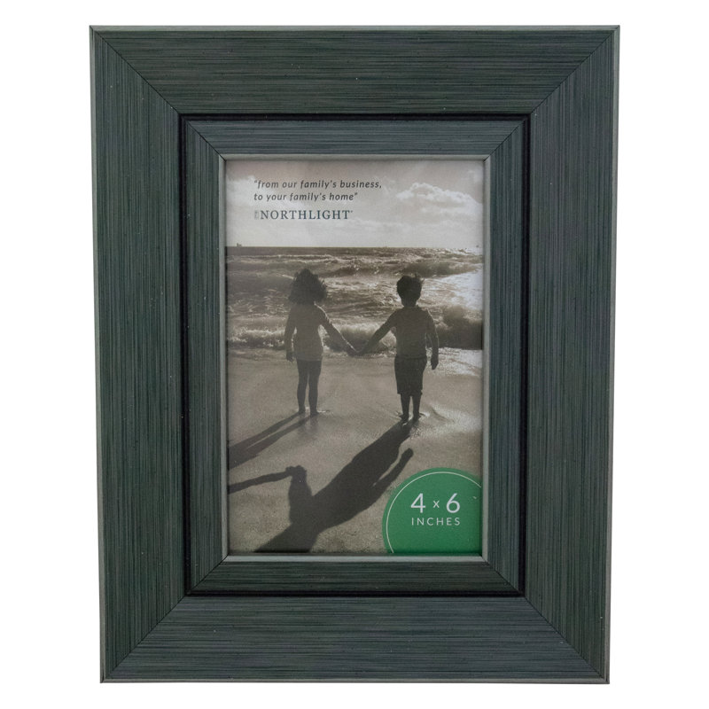 Cadre à photo rectangulaire classique 4 "X 6" 9,25 "-gris et noir
