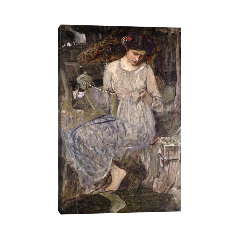 The Necklace, C.1909 by John William Waterhouse - Wrapped Canvas Gallery-Wrapped Canvas Giclée, 20.32 cm H x 30.48 cm W