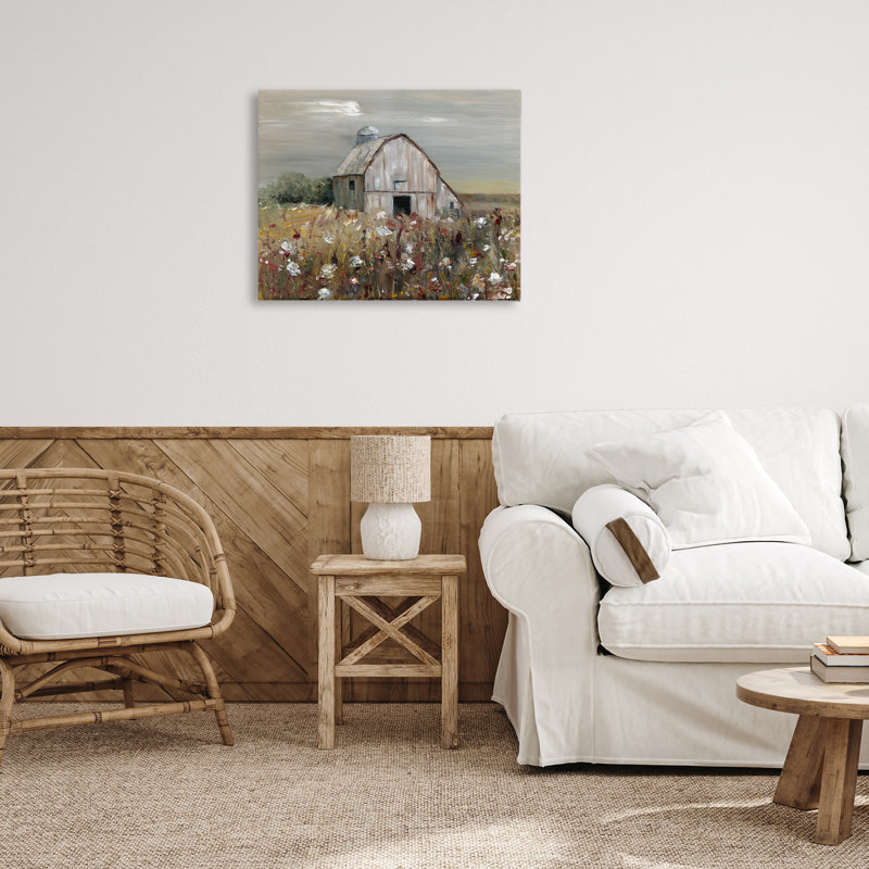«Natural Farm Landscape», art mural sur toile par Sally Swatland, H 24 po x l 30 po