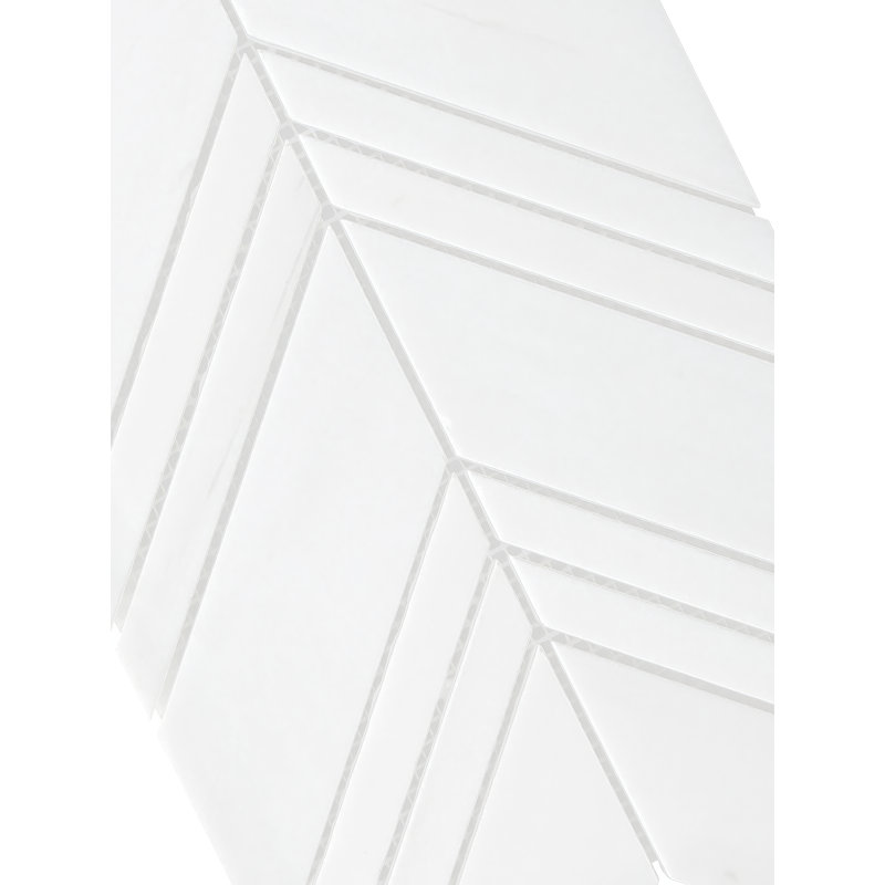 Chevron 12"x15.4" Marble Mosaic Wall & Floor Tile