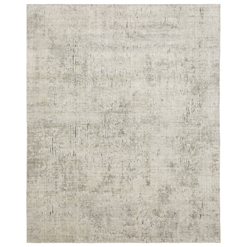 Tapis beige / gris anthracite Azaiah, Rectangle 8 pi 12 po x 11 pi 12 po