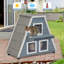 Maison d'extérieur pour chat résistante aux intempéries, maison d'extérieur pour chat avec porte de secours