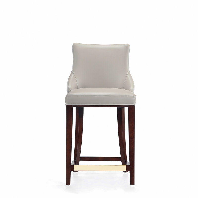 Tabouret de comptoir Shubert, Gris, Tabouret de comptoir (siège d'une hauteur de 25,1
