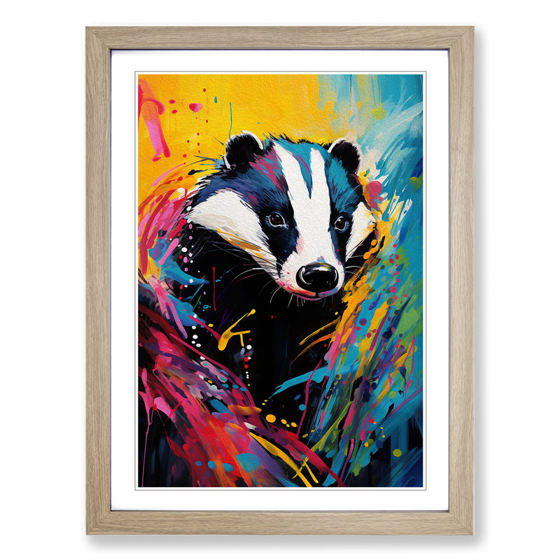 Single Picture Frame Print on Wood, 34cm H x 25cm W, Oak Framed