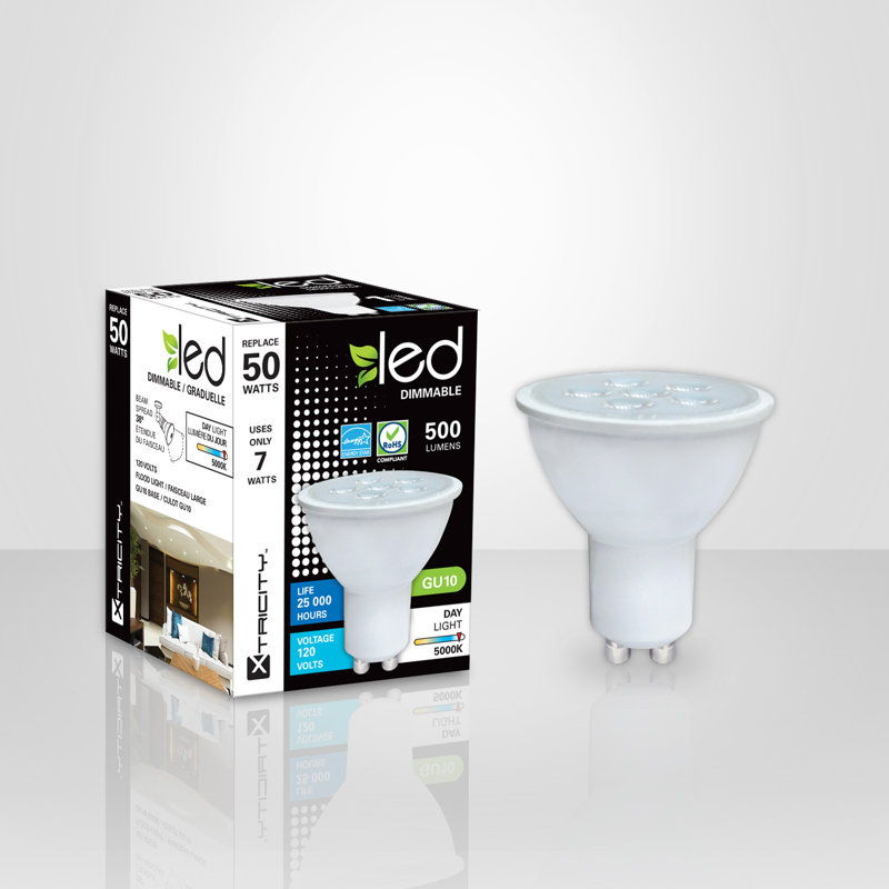 Ampoule à lumière del à luminosité gu10, 3000 K