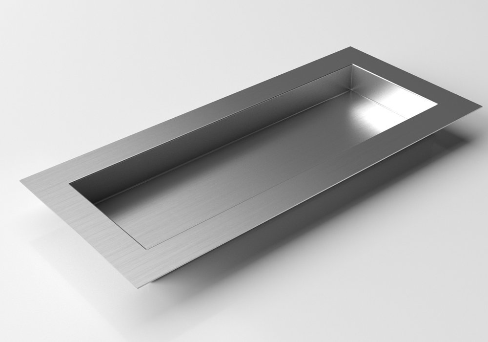 Geo Series Metal Planter Box, Stainless Steel
