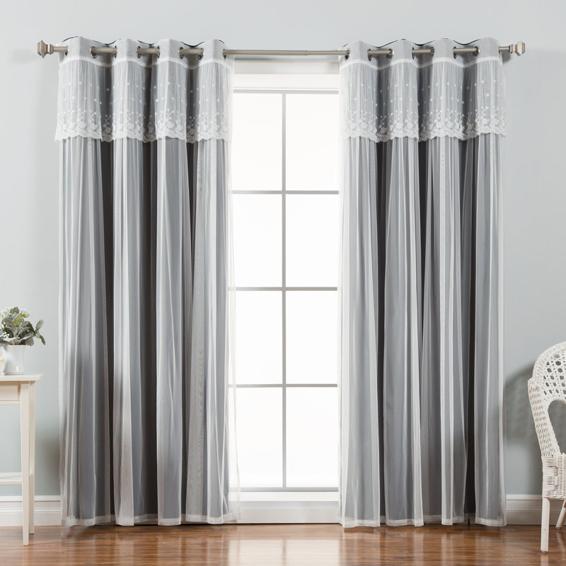 Crenshaw Solid Room Darkening Thermal Grommet Curtain Panels, Navy, 52''W X 96''H