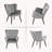 Modern Mid Century Accent Chair With Backrest & Metal Legs-1648502270