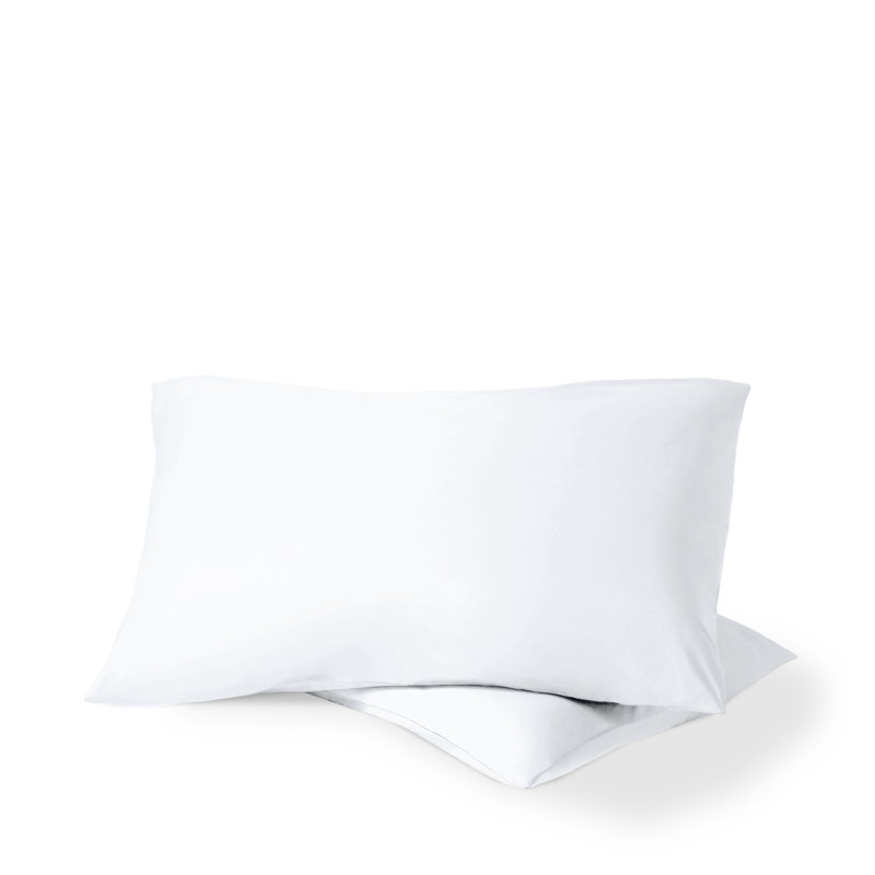 Taie d'oreiller 100% coton biologique percale, 2 très grandes taies d'oreiller, Blanc