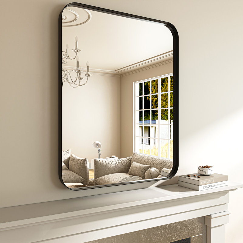 Miroir mural Tahleek, Argent, 36 po x 32 po
