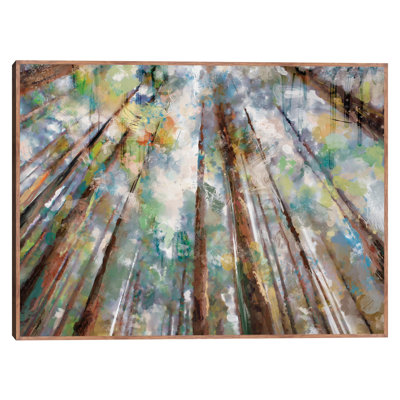 Forest Colors by Studio Arts Canvas Wall Art Print with Taupe Frame - 31" x 41"