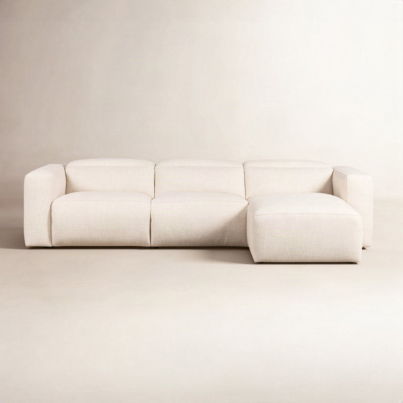 Radley Chaise Sectional, Right Hand Facing, Crypton Nomad Taupe Polyester Blend