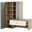 Rangement pour 12 paires de chaussures avec banc, armoires de 43,25 po de hauteur et 6 tablettes réglables pour le vestibule et le couloir