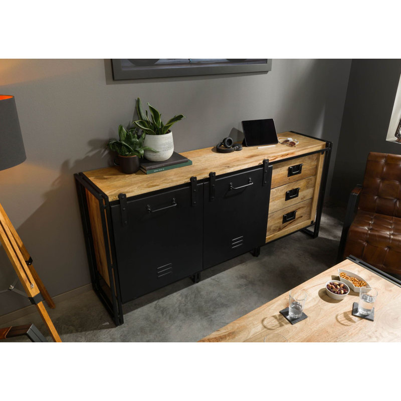 BLACKBURN 195cm Solid Wood Sideboard