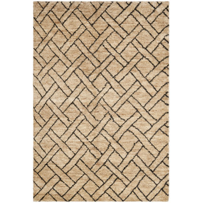 Tapis naturel / gris anthracite noué à la main Lauren Ralph Lauren Fairfield