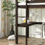 Lit mezzanine simple haut, lit mezzanine en bois d'hévéa avec barrière de sécurité-500378459