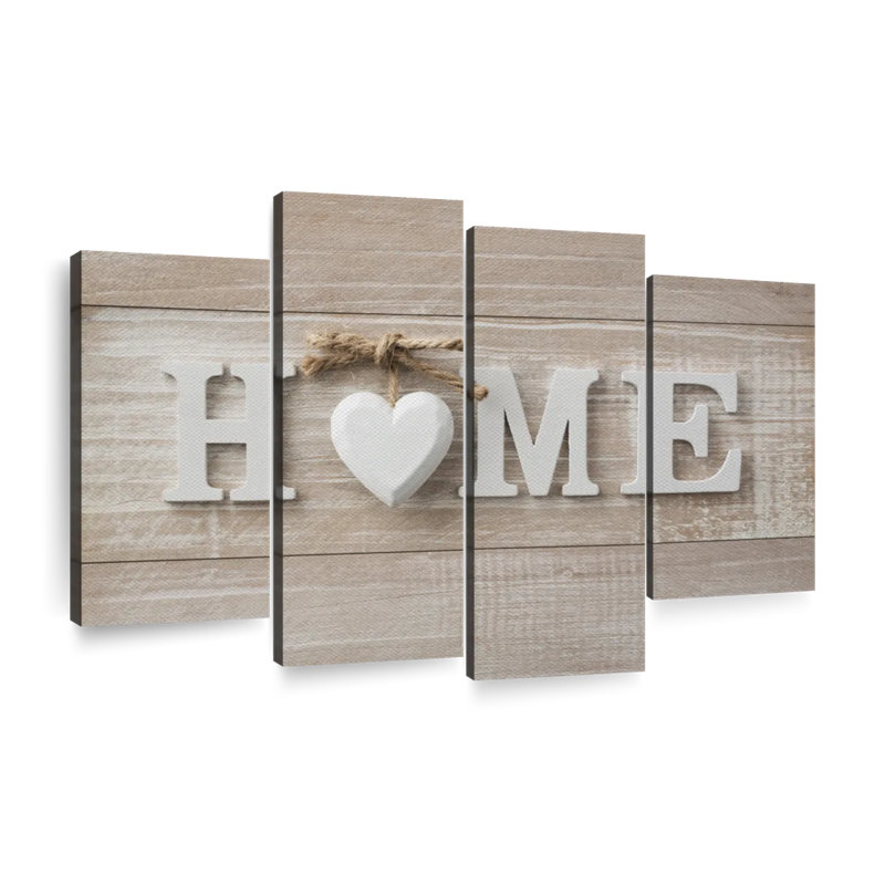 " Home Sign " 4 - Pieces, 22" H x 36" W x 1" D
