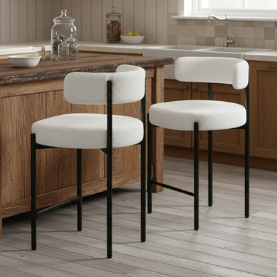 Najira Upholstered Counter Stool with Metal Frame