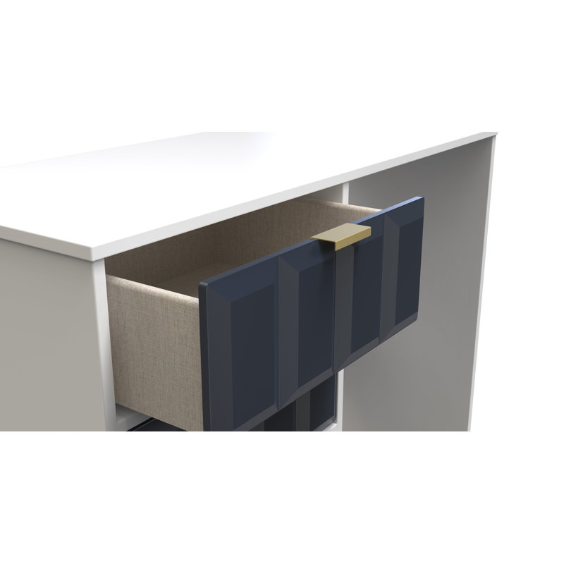 Allem Dressing Table, Indigo Matt/White
