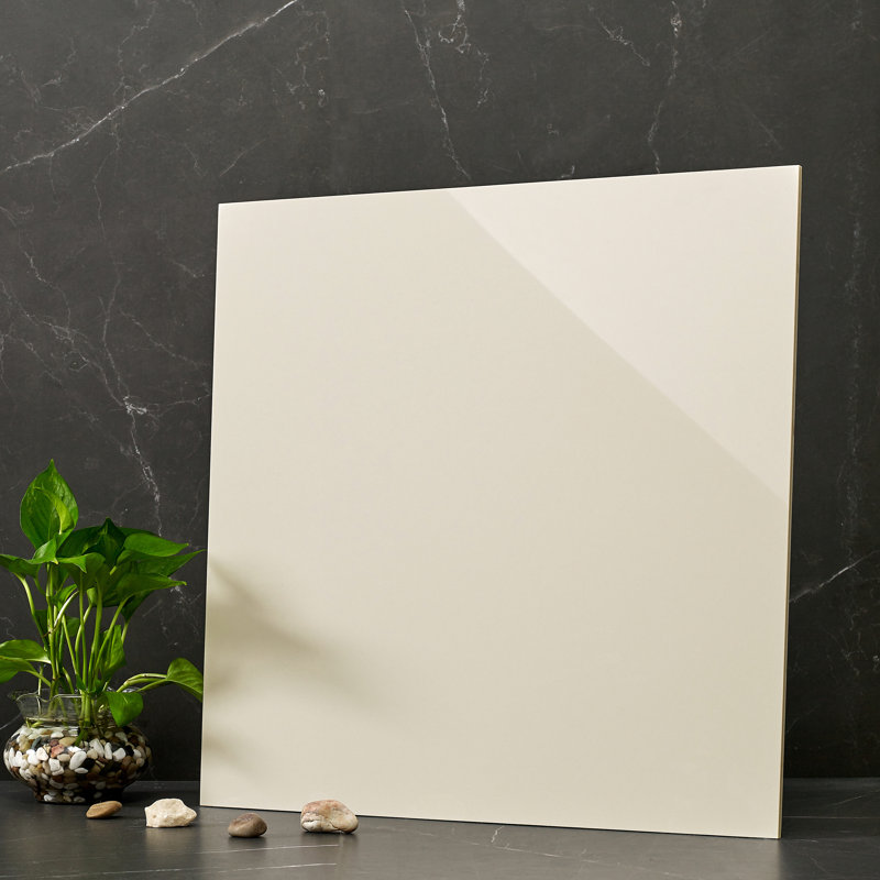 Carreau de mur et de sol en béton 24 po x 24 po Element, Neige blanc cassé