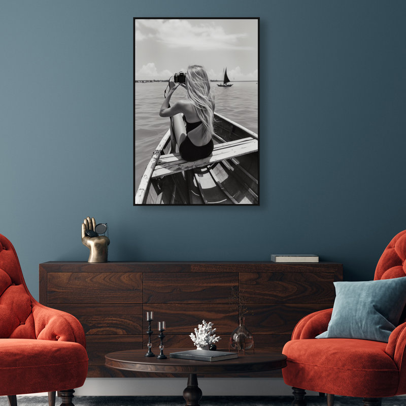 Frame Of Solitude Print by Oliver Gal, 46"H x 31"W, Black Floater Frame