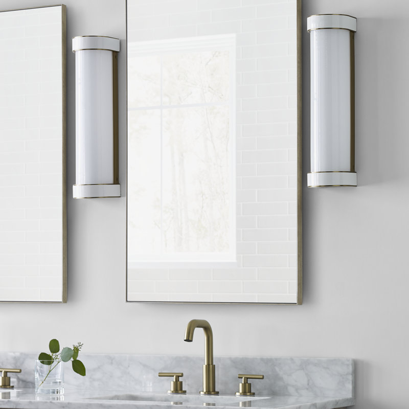 Monroe 1 - Light Vanity Light, Burnished Brass