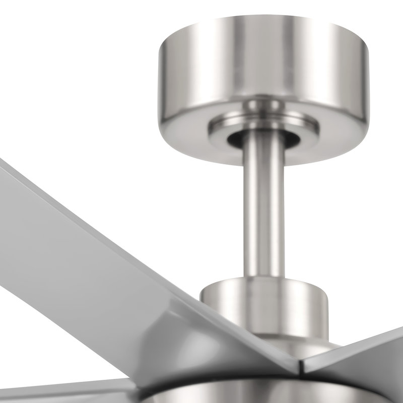 RAVIAN 5-Blade Ceiling Fan With Remote - (No Light), Brushed Nickel, 72"