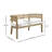 Elio Mid-Century Modern PE Rattan Back Upholstered Loveseat-412262854
