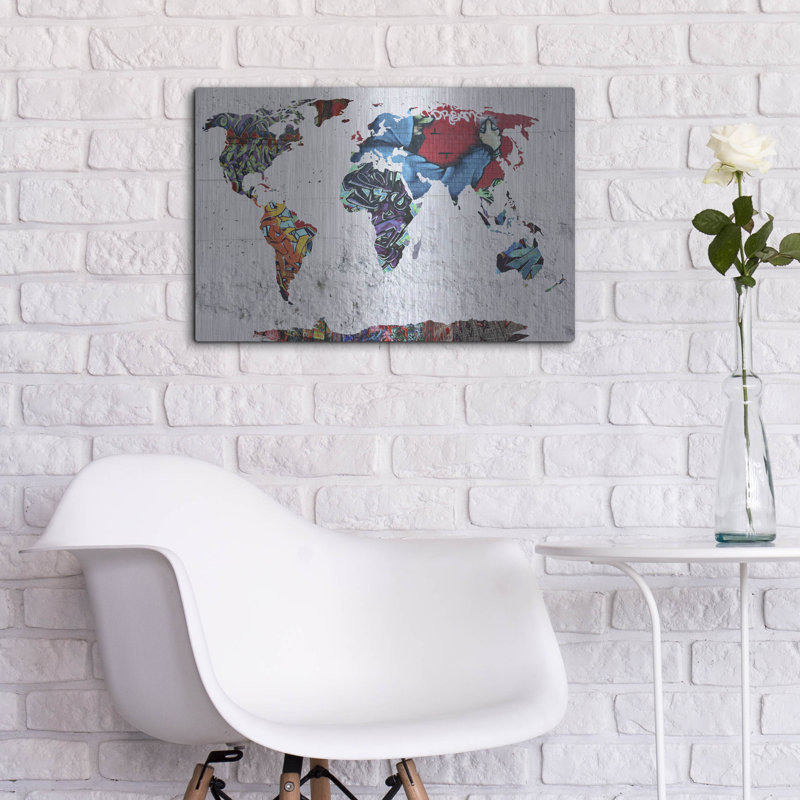 «Map Graffiti» par Mark Ashkenazi, H 16 po x l 24 po