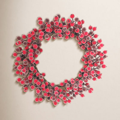 18" Berry Pre-Lit Wreath