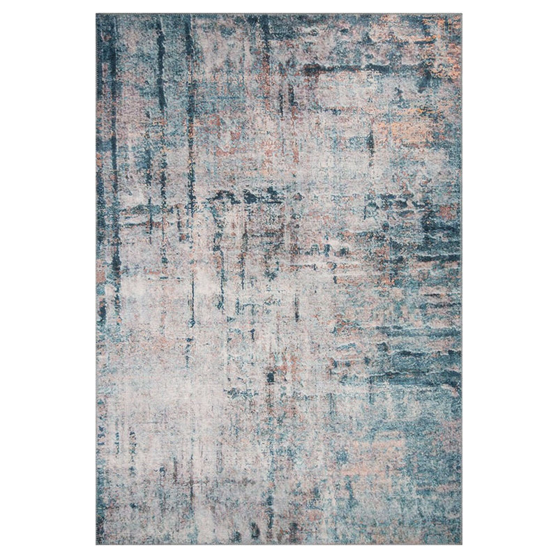 Premium Machine Washable Carpet, 4.6 x 6.2 Feet, 100% Polyester, 1850 g/m² | Pile Height: 0.2 Inches | Eco-Friendly Recycled Poly Cotton Underside | Perfect for Living Room, Bedroom, and High-Traffic Areas