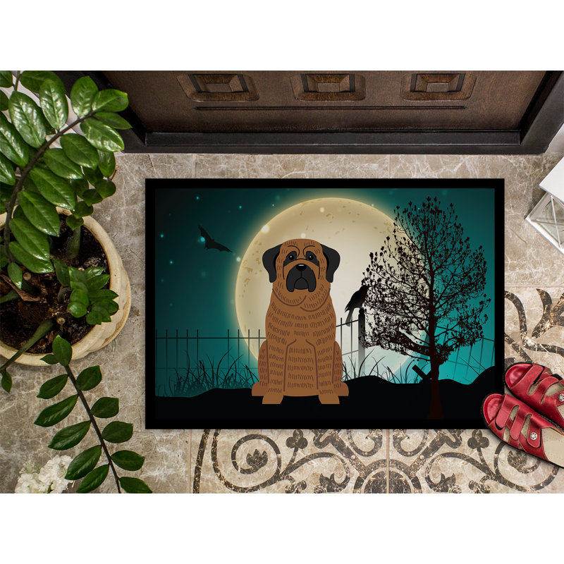 Paillasson d’extérieur d’Halloween effrayant d’Halloween, Bringé, Rectangle 2 pi x 3 pi