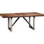 Table de salle à manger rectangulaire à rallonge 5 pièces avec plateau de table en placage de noyer, rallonge pour engrenages en métal et chaises à dossier en tissu brun rembourré avec cadre fini, base en bois, chocolat ergonomique