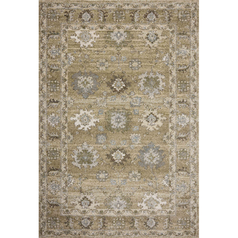 Tapis sauge / pierre Devara, Rectangle 5 pi 3 po x 7 pi 8 po