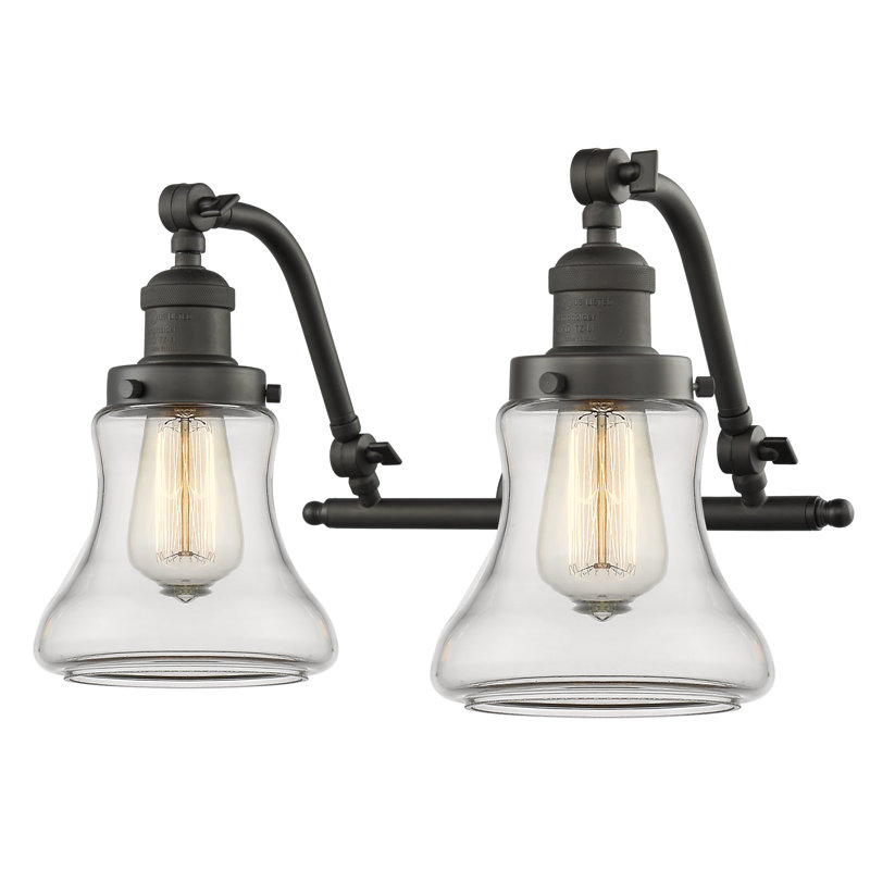 Edda 2 - Light Dimmable Vanity Light, Oil Rubbed Bronze, Clear, 60 Watt Vintage Incandescent Bulb
