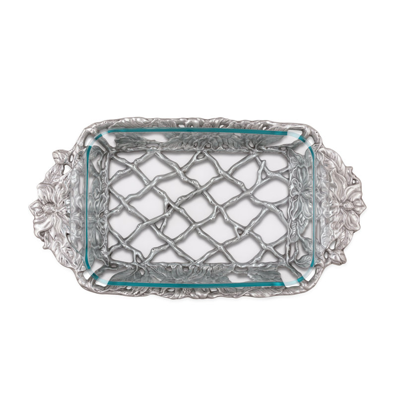Arthur Court Designs Magnolia Rectangular Pyrex Holder