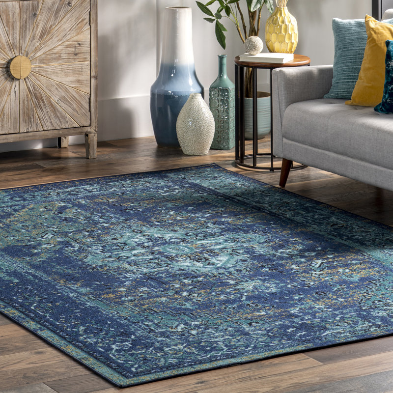 Tapis oriental bleu, Rectangle 8 pi x 10 pi
