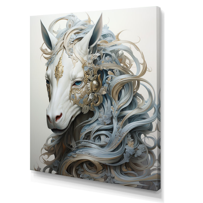 Mythical Creature Horse, reproduction d'art sur toile I, H 32 po x l 24 po x P 1 po, Toile tendue