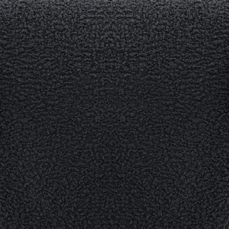 Fauteuil demi-tonneau noir Darian, Bouclé noir
