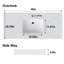  Ensemble de meuble-lavabo mural simple 48 po avec plateau en pierre reconstituée, lumière DEL, tiroirs à fermeture en douceur 48 po-930316582