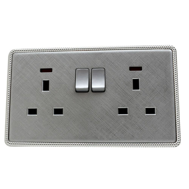 Alassane Wall Mounted Socket, Chrome