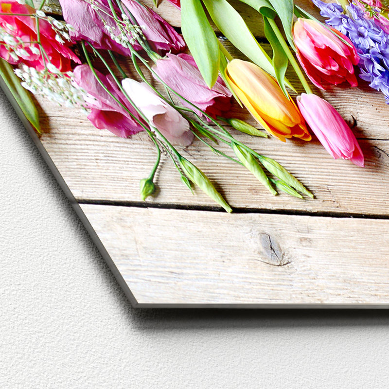 Rose Collection Photographic Art Print on Glass, 50cm H x 125cm W x 1.4cm D