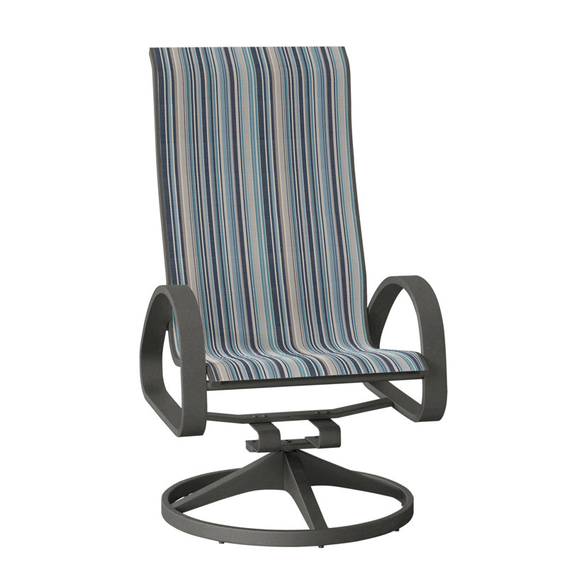 Fauteuil de patio pivotant Hiraku, Graphite texturé, Vignoble