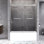 56"-60" W X 66" H Double Sliding Frameless Tub Door with 5/16" (8mm) Tempered Clear Glass