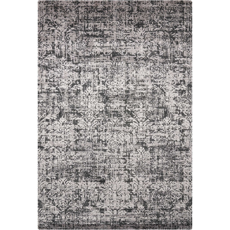 Tapis noir moderne Cannes, Rectangle 7 pi 9 po x 9 pi 9 po