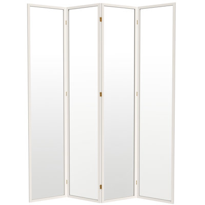 6 Ft. Tall Clear Screen Black 4 Panel